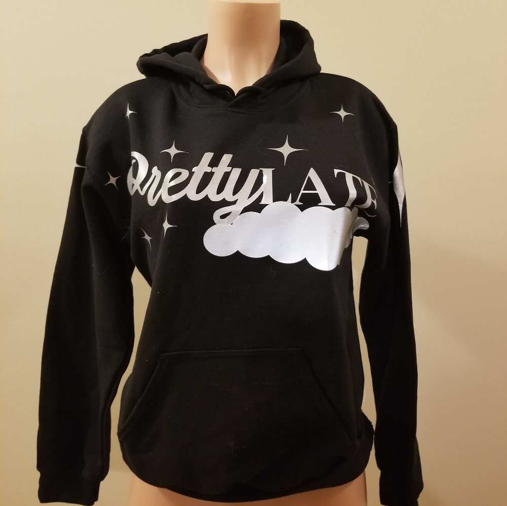 Hooded sweatshirt with a reflective message